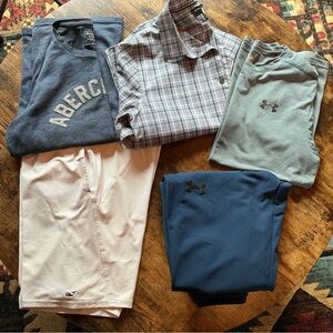 Lot of Mens Small Vineyard Vines, Under Armour, Abercrombie, Banana Republic